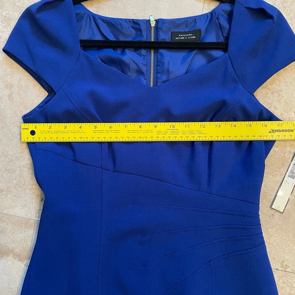 TAHARI NWT Cobalt Blue Dress - Picture 9 of 11